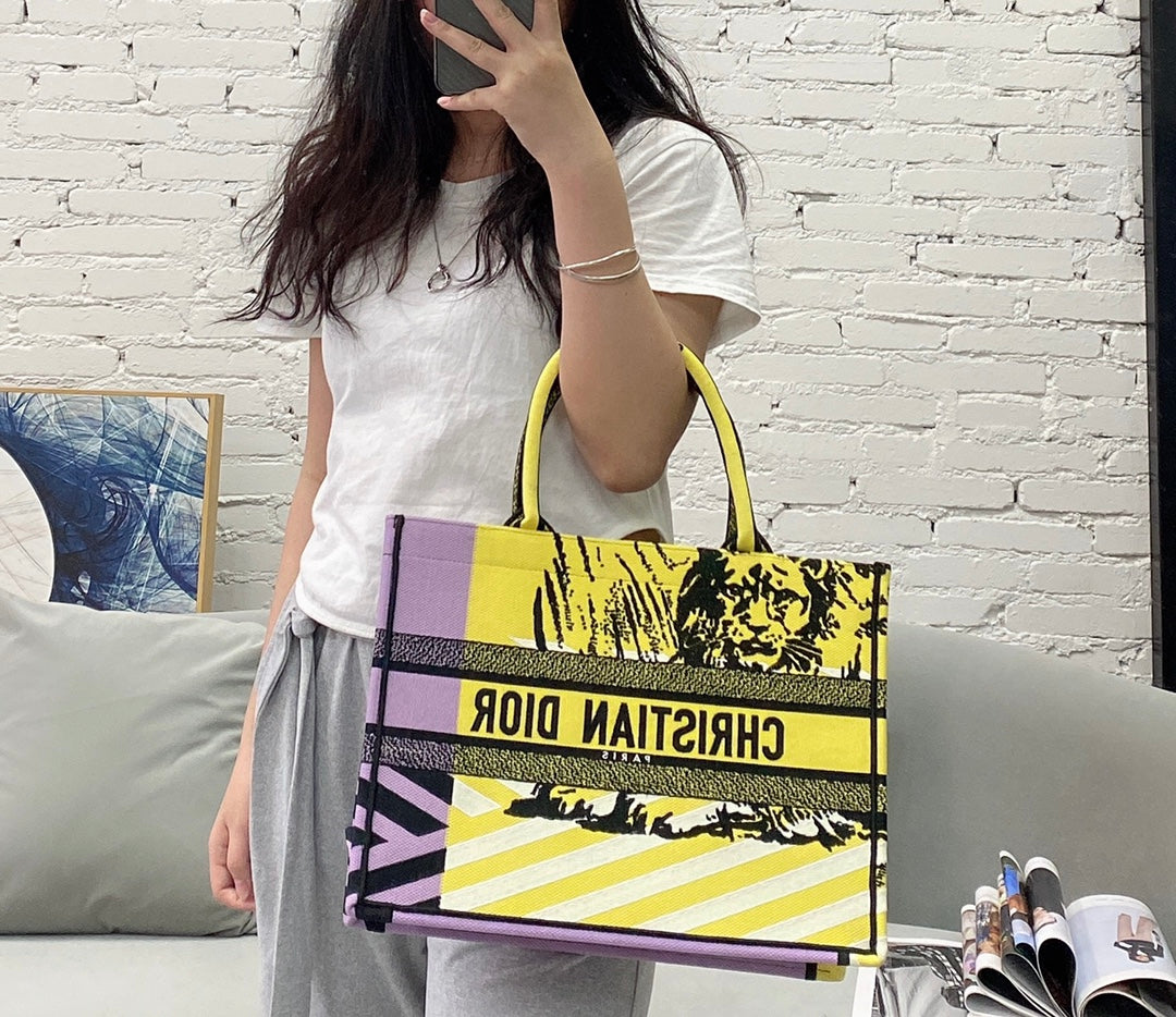 迪D家-Book Tote 黃色獅子 中號