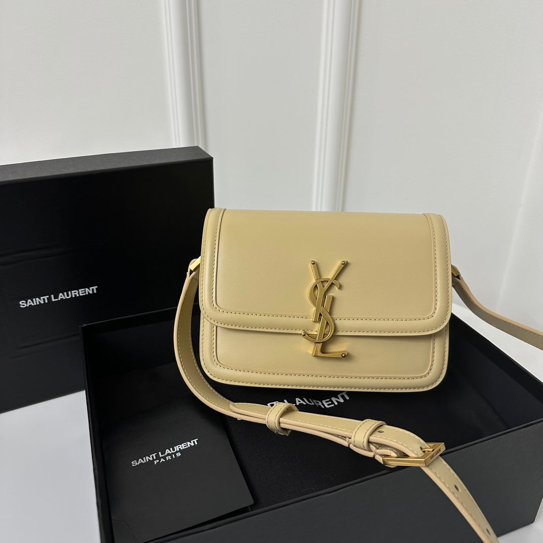 聖Y羅-BOX SAINT LAURENT 豆腐包 小號 杏色
