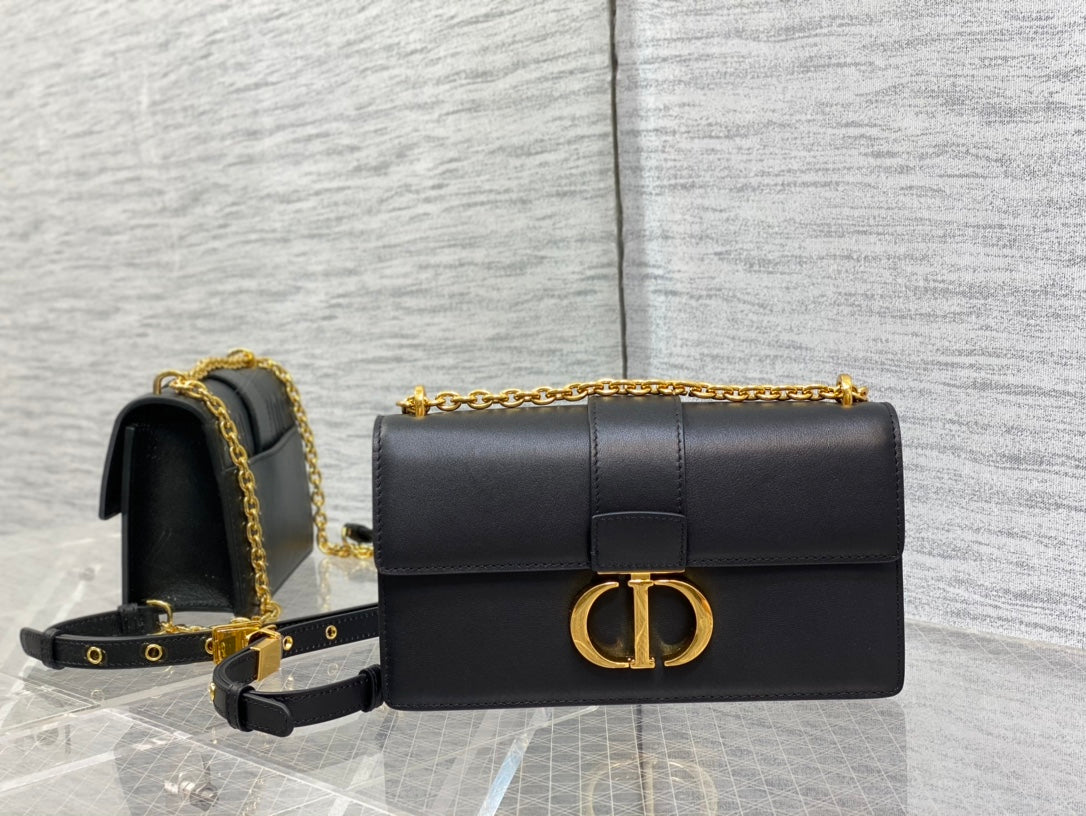 迪D家-30Montaigne 手袋 黑色 21CM