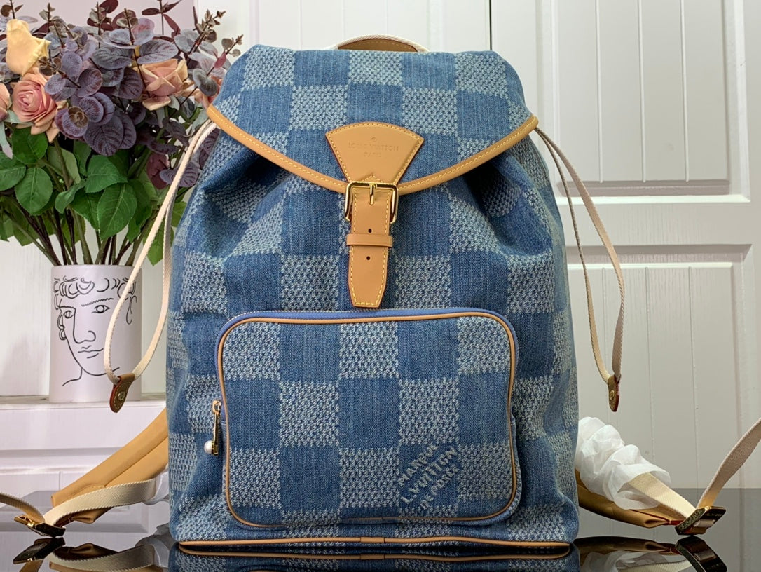 M40701 路L家-MONTSOURIS手提包 牛仔藍