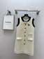 小香家-2403 24春夏新款無袖連身裙 杏色