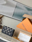 M64064 路L家-Pochette Felicie Empreinte壓紋斜背包 黑色絲網款