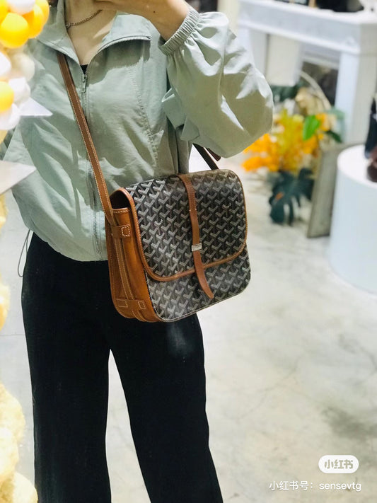 戈G家-Goyard 郵差包 棕色