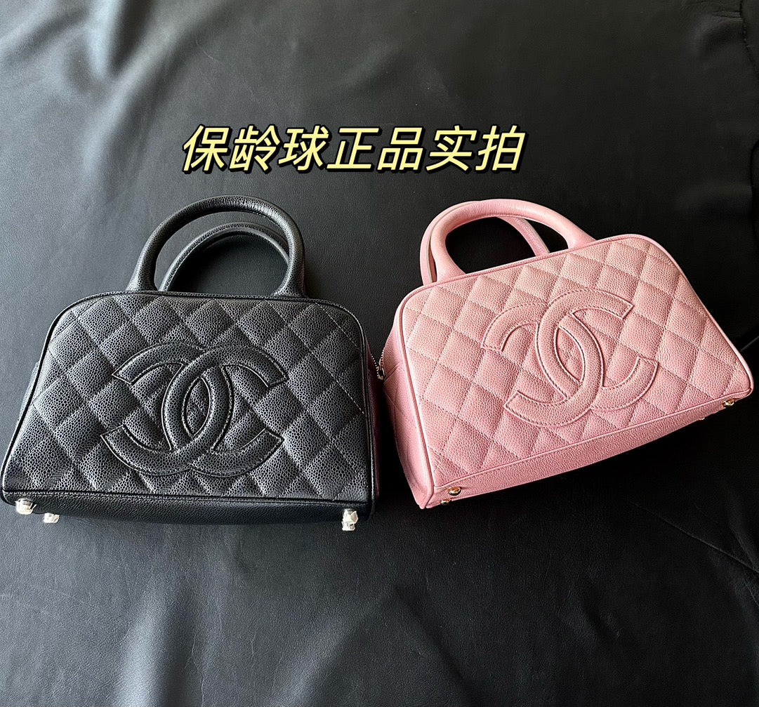 小香家-Chanel Vintage 中古保齡球包 粉色