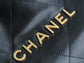 小香家-Chanel 22號手袋 黑金色大號