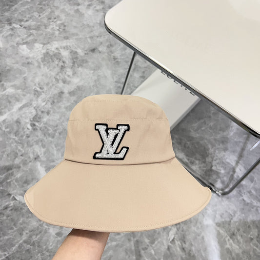 路L家-2024新款 蝴蝶結遮陽漁夫帽 卡其色