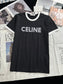 賽C家-2403 24早春新品虛線字母logoTEE 黑色