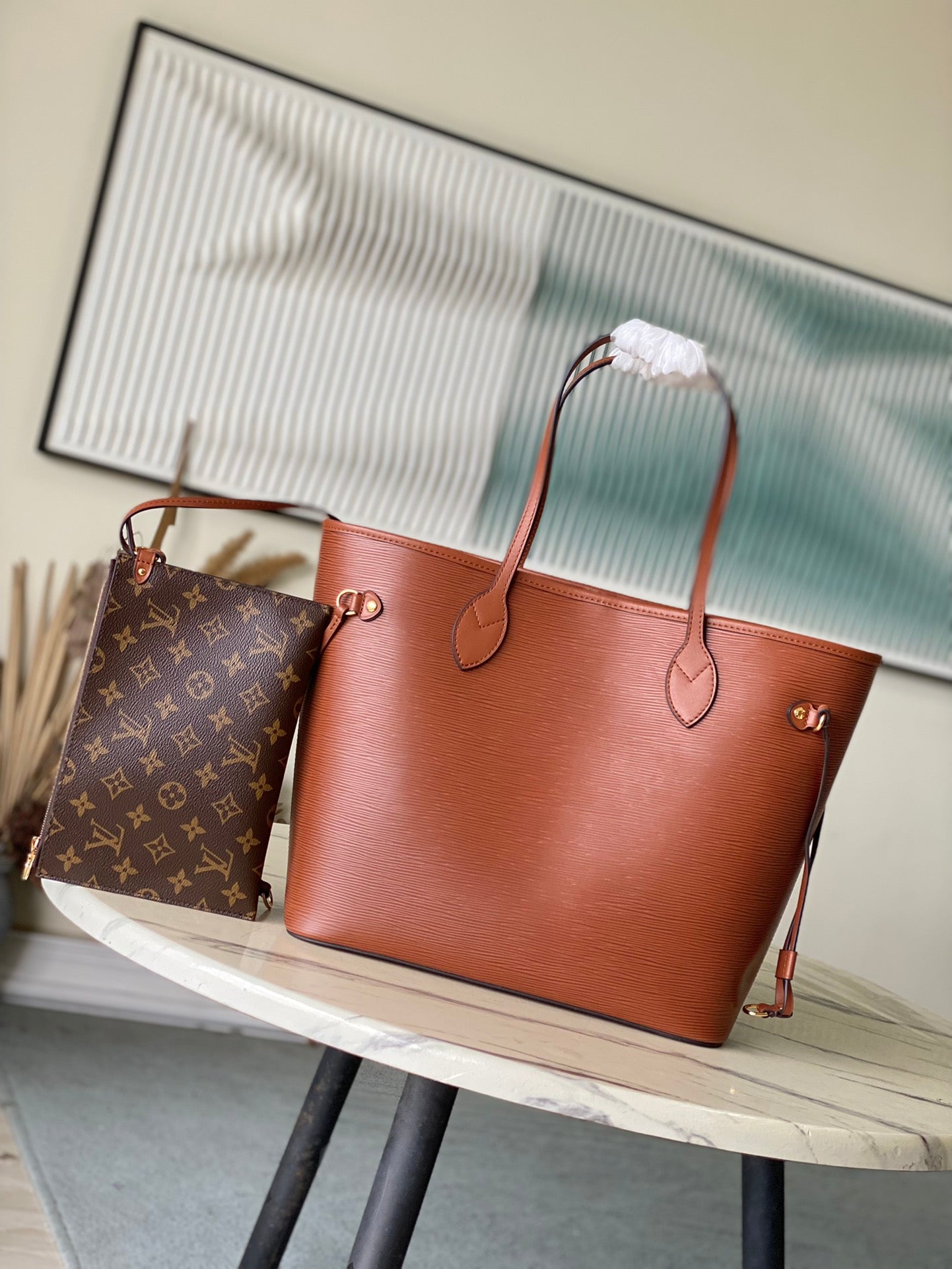 路L家-M12467 Neverfull MM手挽袋 棕色