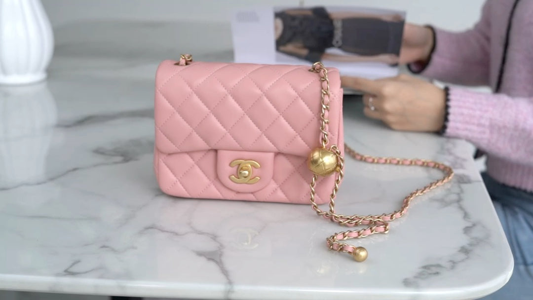 小香家_Chanel 23k 金球方胖子 粉色
