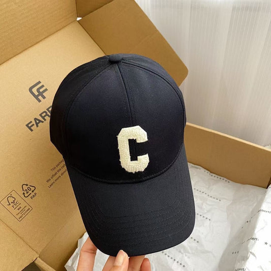 賽C家-簡約C字母Logo棒球帽 黑色