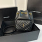 聖Y羅-Joe Backpack 絎縫雙肩包 黑色金扣 Mini