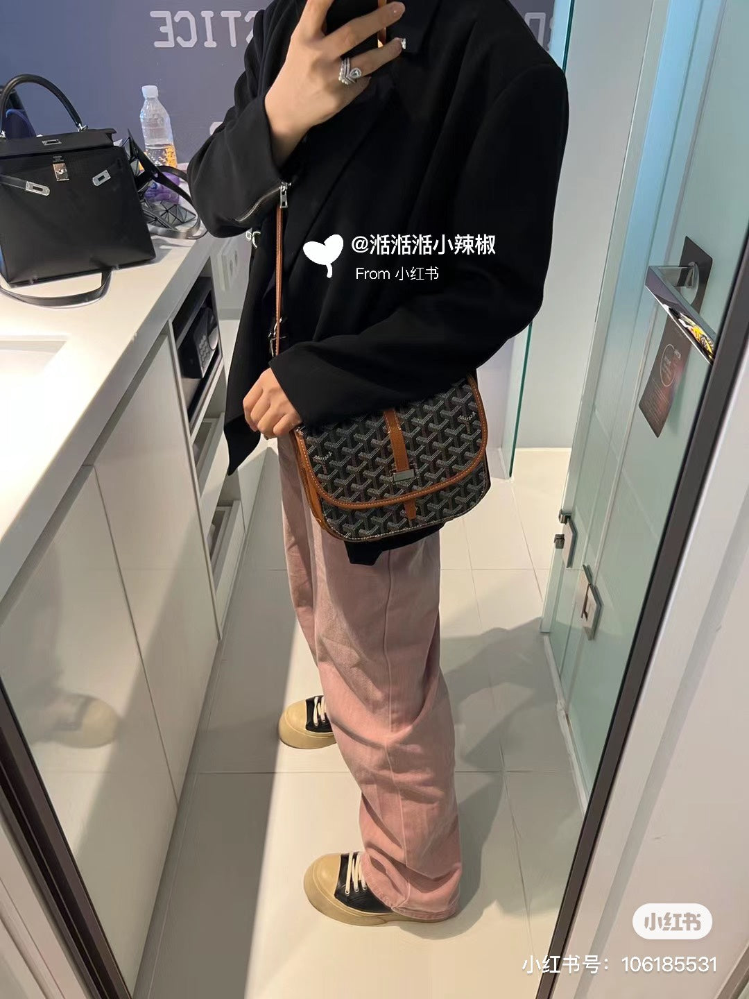 戈G家-Goyard 郵差包小號 棕色