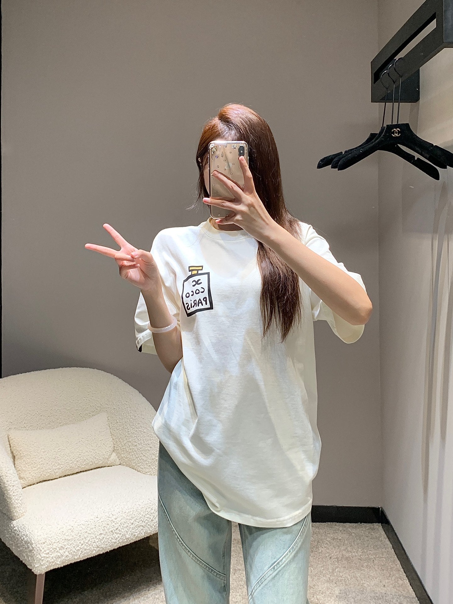 小香家-2404 香水印花短袖T
