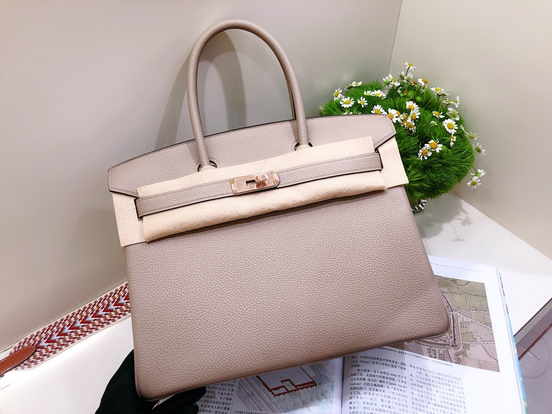 小愛款-Birkin 30 Togo 斑鳩灰  玫瑰金扣