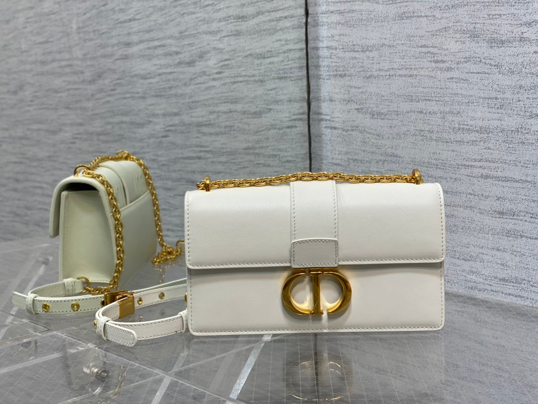 迪D家-30Montaigne 手袋 白色 21CM