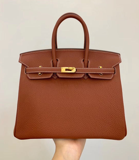 小愛款-Birkin 25 E4 楓葉棕 金扣