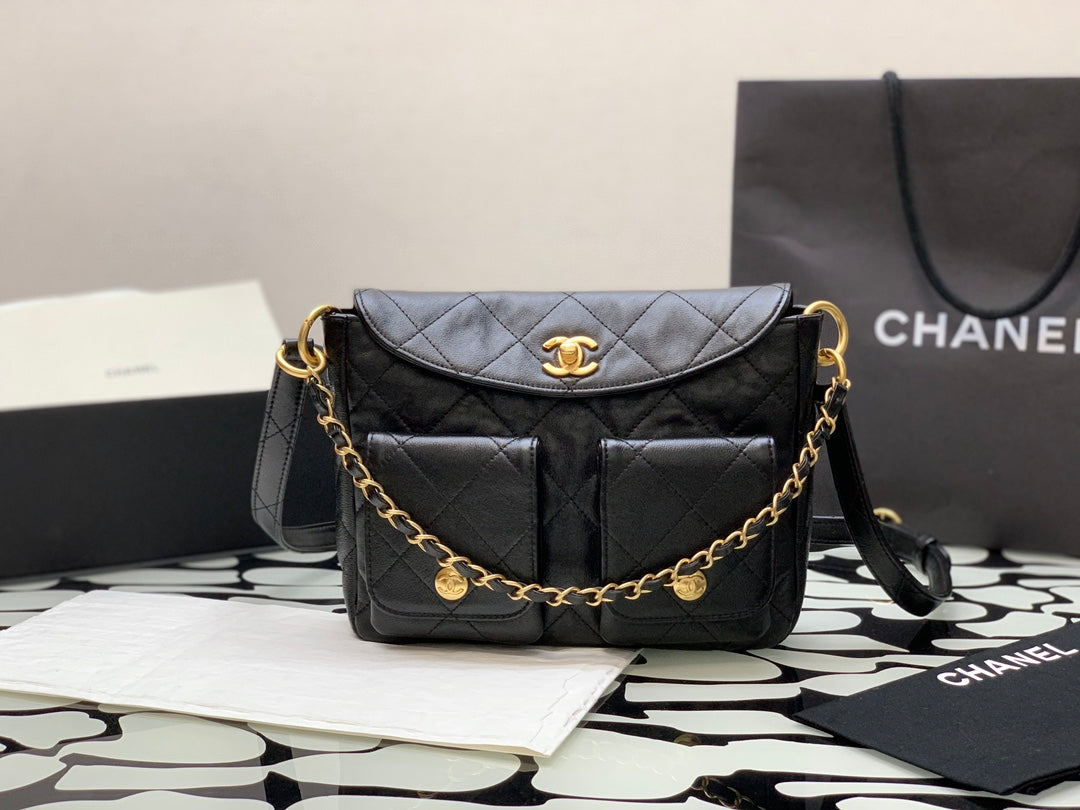 小香家-Chanel Hobo 復古單肩包 黑色