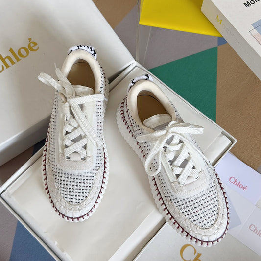克羅C-Nama sneaker彩虹系列 網面拼色休閒運動鞋 白色