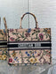 迪D家 Book Tote 刺繡字母粉花 大號41.5cm