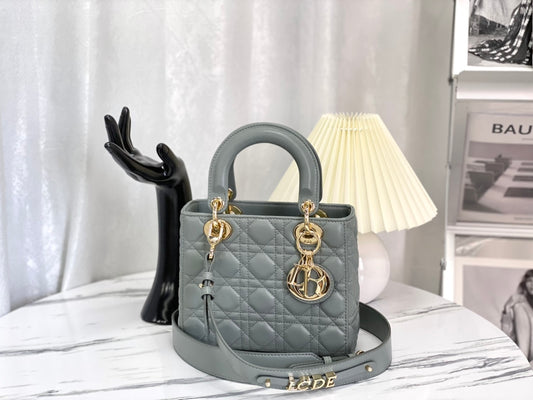 迪D家-Lady dior myABC 岩石灰色金扣 小號