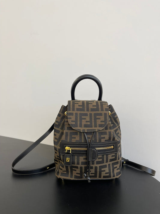 芬F家- 老花中古迷你雙肩包