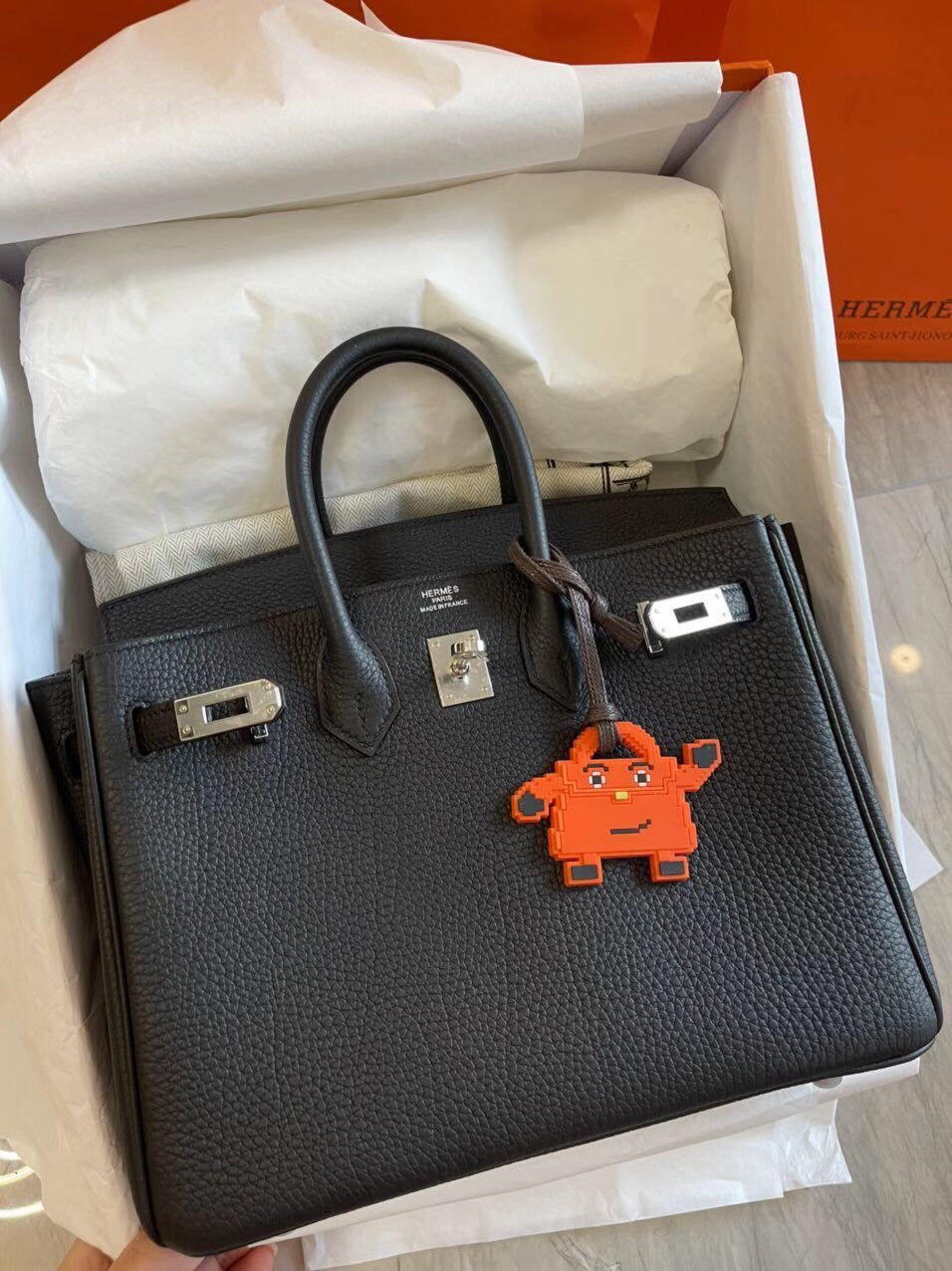 小愛款-Birkin 25 Togo 黑色 銀扣