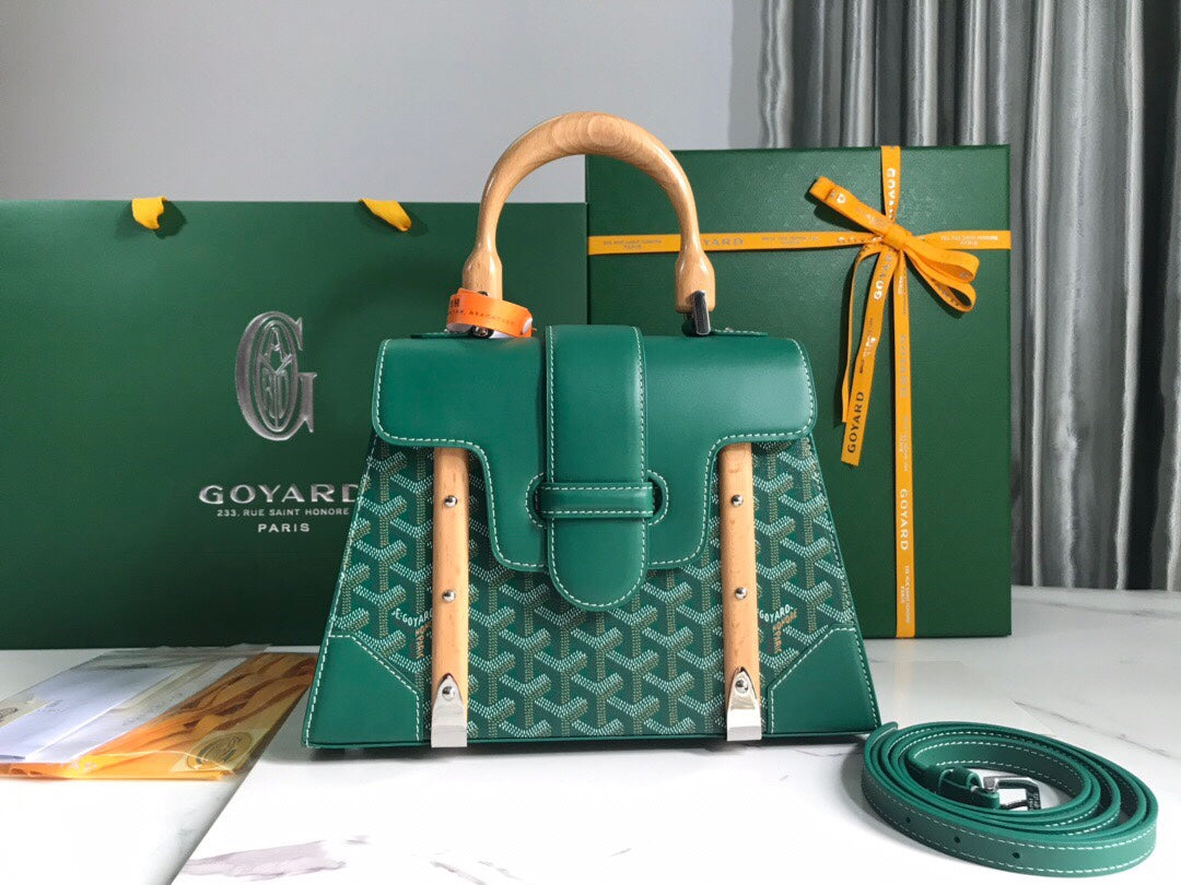 戈G家-Saigon PM系列手提包28cm 綠色