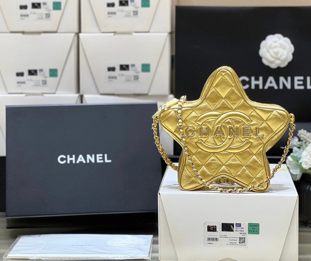 小香家-Chanel 24c 早春度假系列限量版 星星包 金色