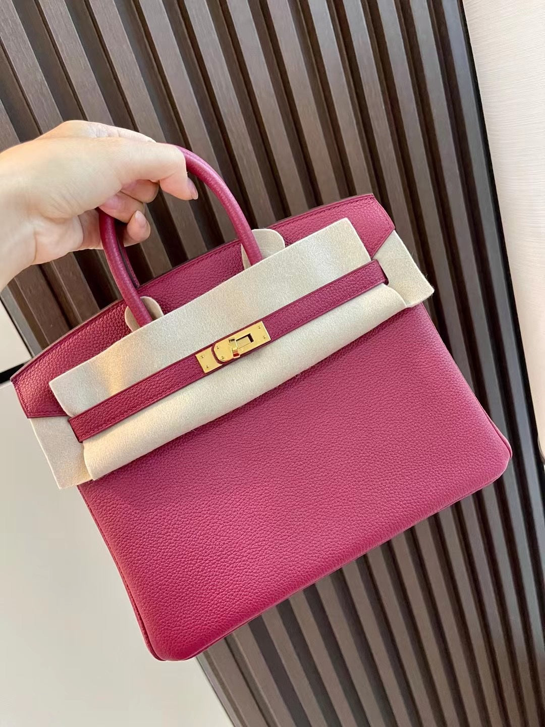 小愛款-Birkin 25 石榴紅 金扣