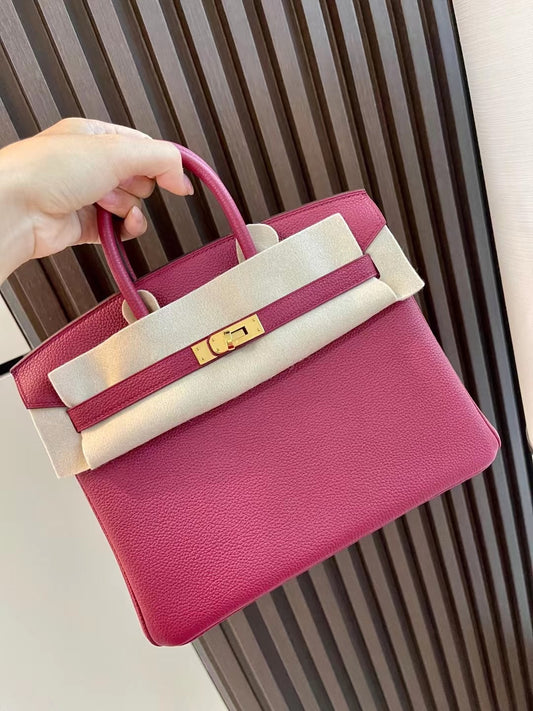 小愛款-Birkin 25 石榴紅 金扣