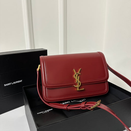 聖Y羅-BOX SAINT LAURENT 豆腐包 大號 酒紅色