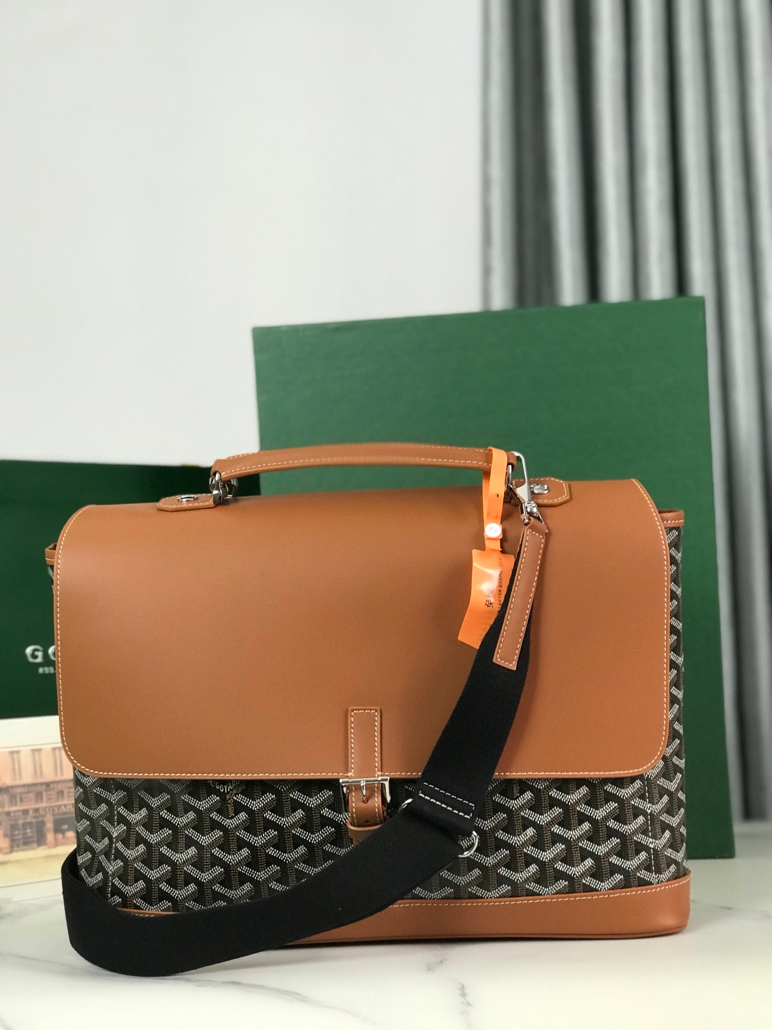 戈G家-棉麻帆布郵差包 棕色 – Chuchu. Boutique
