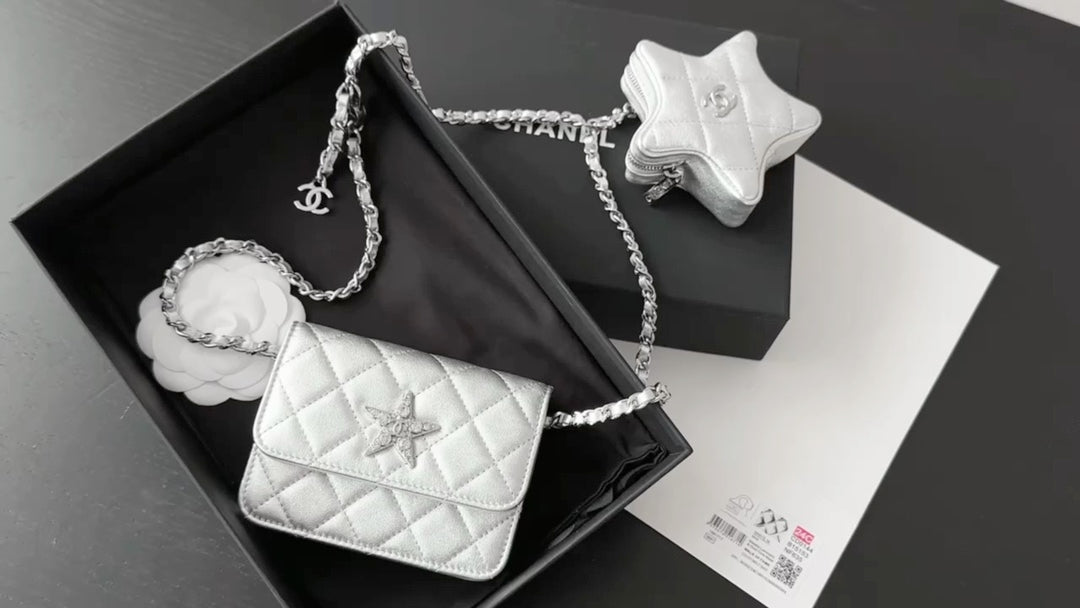 小香家-春夏新款 Chanel 24c 迷你斜跨包 銀色