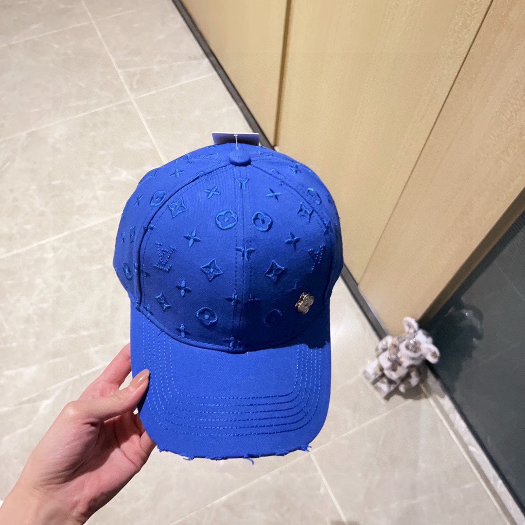路L家-2023春夏新款 刺繡棒球帽 藍色