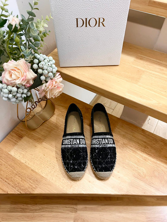 迪D家-2024刺繡漁夫鞋 黑色