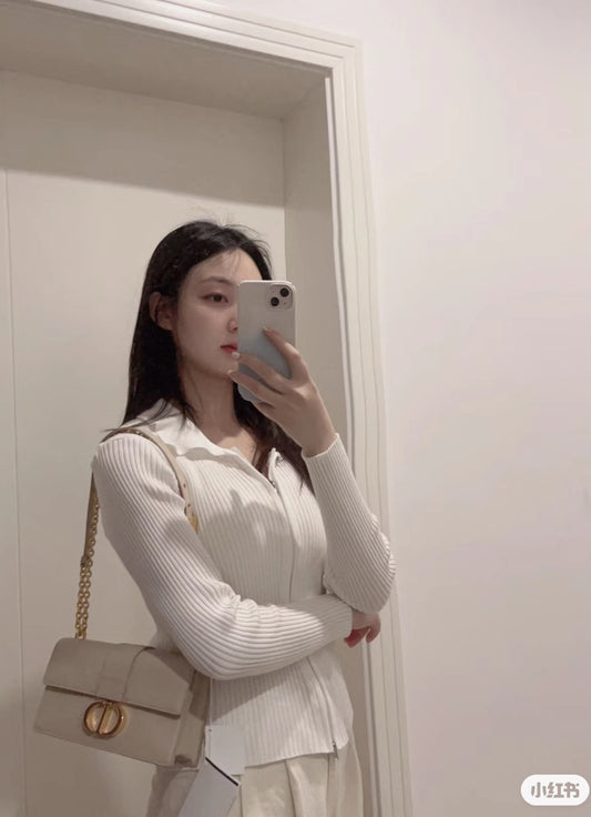 迪D家-30Montaigne 手袋 杏色 21CM
