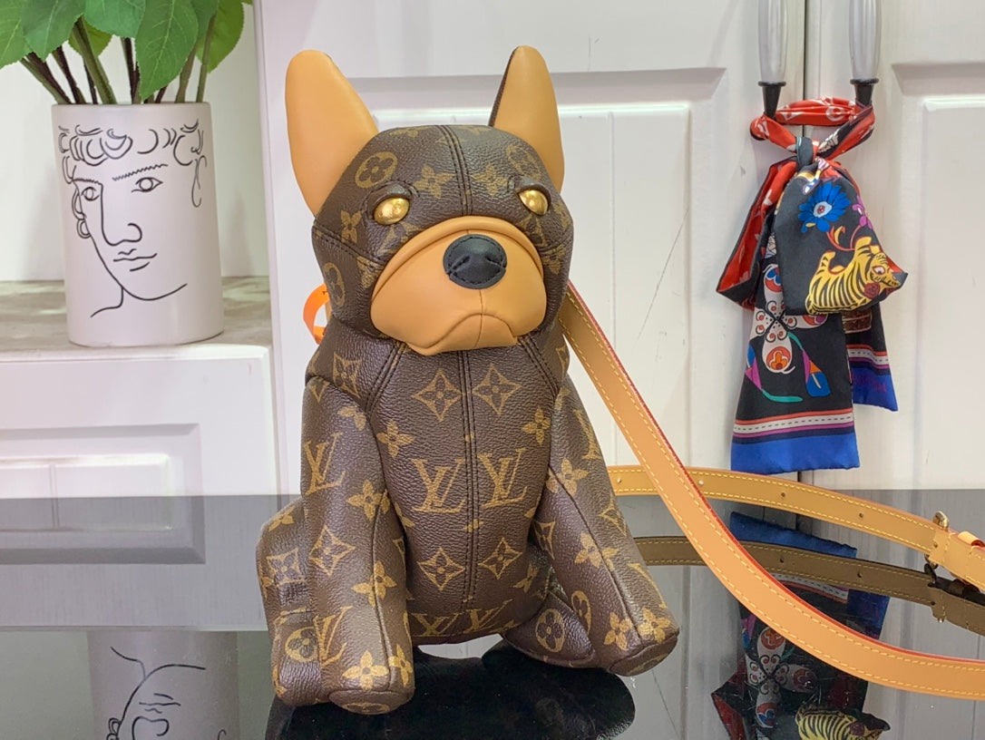 路L家-M12617 POOCH BAG手袋法鬥狗 棕色