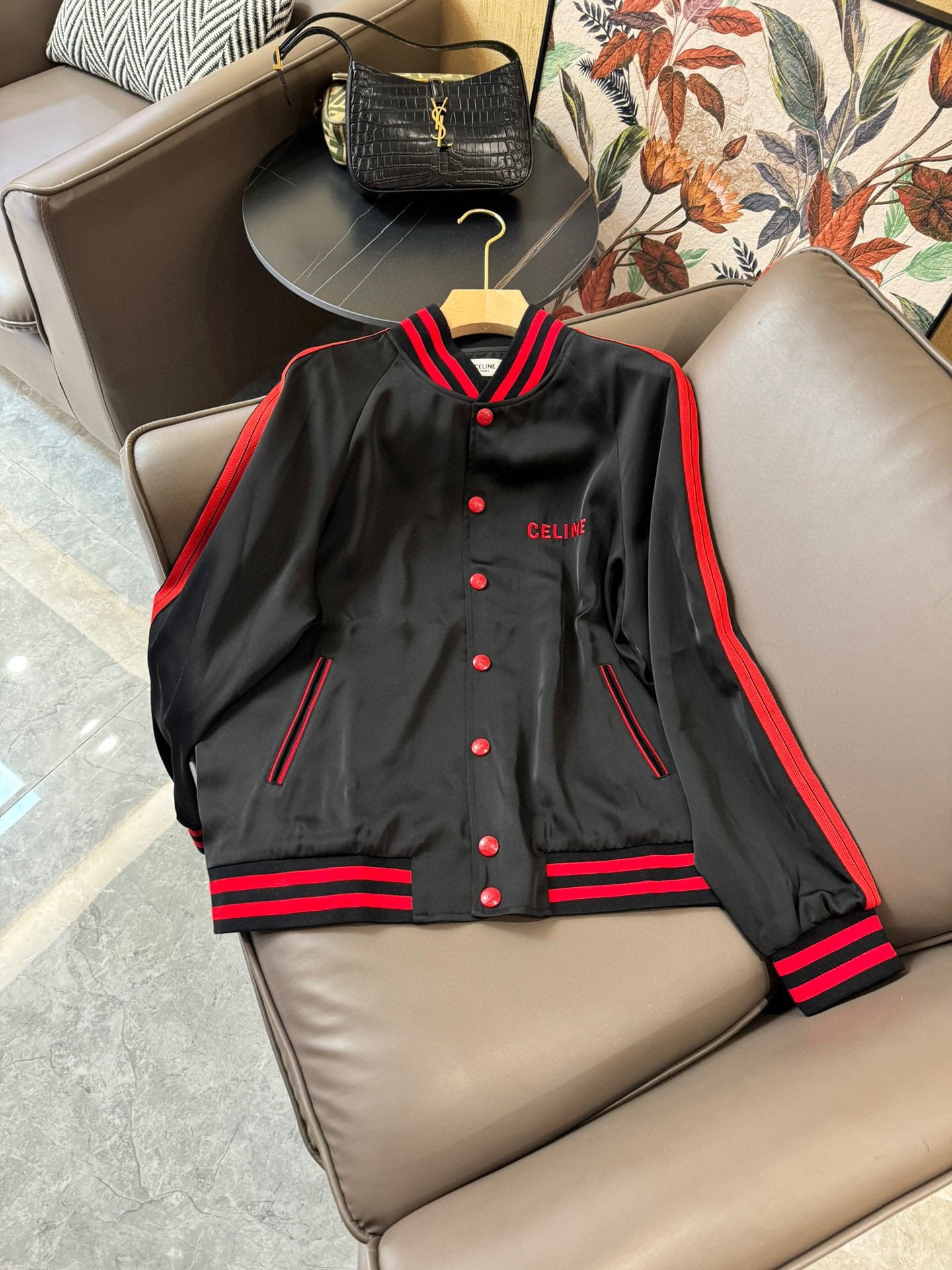 賽C家-2403 24SS新款撞色拼接繡花logo棒球外套