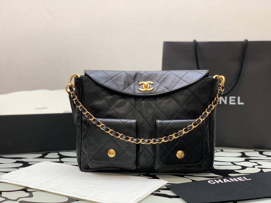 小香家-Chanel Hobo 復古單肩包 黑色