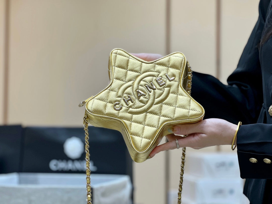 小香家-Chanel 24c 早春度假系列限量版 星星包 金色