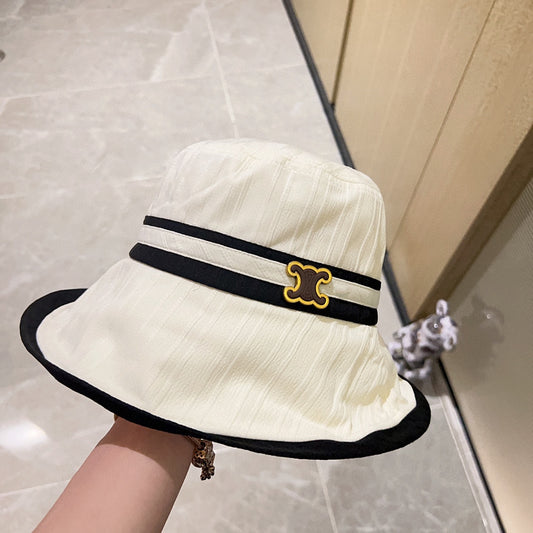 賽C家-2023春夏新款 拼接漁夫帽 白色