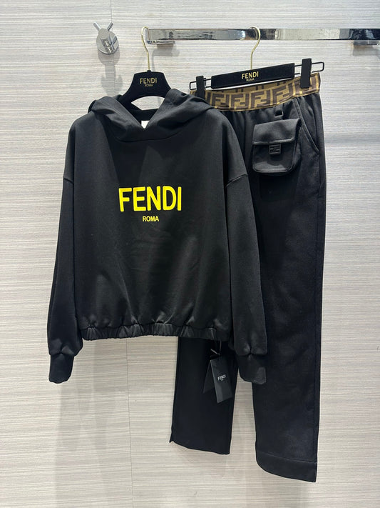 芬F家-2403 24春夏新品連帽衛衣套裝
