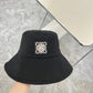 羅L家-2024新款 簡約Logo漁夫帽 黑色