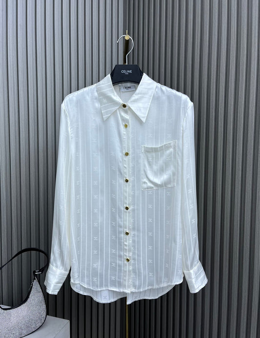 賽C家-2403 提花緞面襯衫