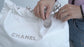 小香家-Chanel 22號手袋 橫版 白銀色