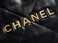 小香家-Chanel 22號手袋 黑金色中號