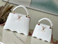 M22121 路L家-Taurilon皮革 Capucines手袋 白色波浪底 Mini
