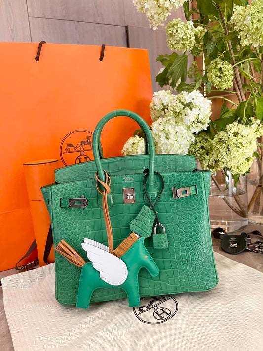小愛款-Birkin25 霧面 仙人掌綠 銀扣
