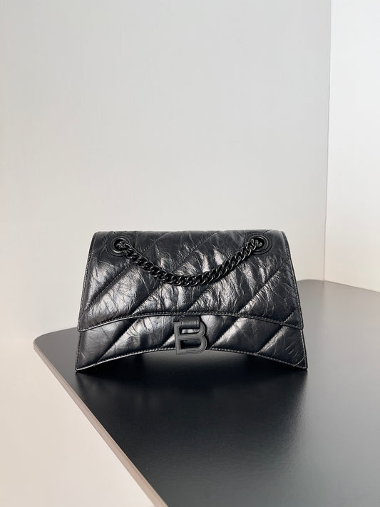 巴黎世-鏈條沙漏包-小號25cm 黑扣