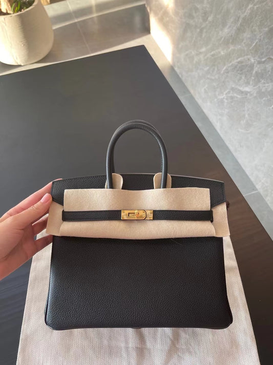 熱銷款 小愛款-Birkin 25 Togo 黑色 金扣